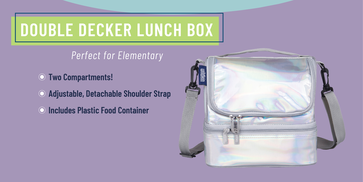 Lilac Lemonade Two Compartment Lunch Bag Purple