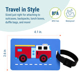 Fire Truck Bag Tags (2 pk)