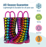 Rainbow Hearts Original Rain Boots