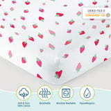 Strawberry Patch 100% Cotton Percale Sheet Set