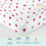 Strawberry Patch 100% Cotton Percale Sheet Set