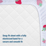 Strawberry Patch 100% Cotton Percale Fitted Crib Sheet