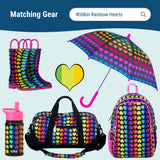 Rainbow Hearts 100% Cotton Beach Towel