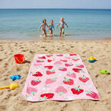 Strawberry Patch 100% Cotton Beach Towel