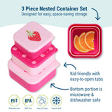 Strawberry Patch Nested Snack Containers