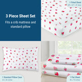 Strawberry Patch 100% Cotton Percale Sheet Set
