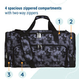 Black Camo Weekender Duffel Bag