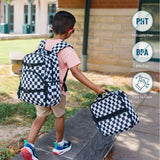 Black and White Checkered Eco Backpack