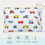 Trains, Planes & Trucks 100% Cotton Percale Pillowcase