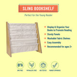 Sling Book Shelf - Natural w/ Tan
