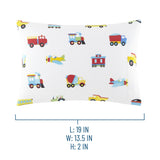 Trains, Planes & Trucks 100% Cotton Flannel Pillowcase