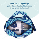 Chevron Blue Overnighter Duffel Bag