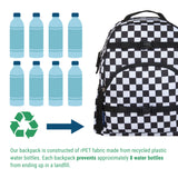 Black and White Checkered Eco Backpack