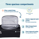 Rip-Stop Black Toiletry Bag