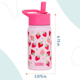 Strawberry Patch Steel Water Bottle