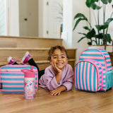 Pink Stripes 12 Inch Backpack