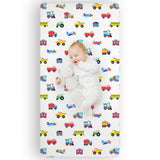Trains, Planes & Trucks 100% Cotton Percale Fitted Crib Sheet