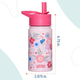 Pink Floral Steel Water Bottle