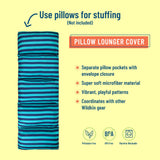Blue Stripes Microfiber Pillow Lounger