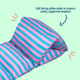 Pink Stripes Microfiber Pillow Lounger