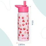 Strawberry Patch Steel Water Bottle