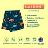 Jurassic Dinosaurs Velour Baby Blanket