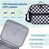 Black and White Checkered ECO Lunch Box