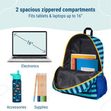 Blue Stripes 16 Inch Backpack