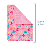 Butterfly Garden Velour Baby Blanket