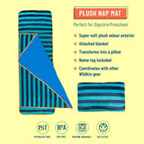 Blue Stripes Plush Nap Mat