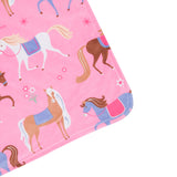 Horses Velour Baby Blanket