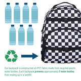 Black and White Checkered Eco Backpack