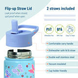 Butterfly Garden Blue Steel Water Bottle