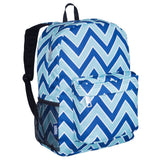 Chevron Blue 16 Inch Backpack