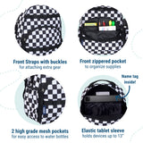 Black and White Checkered Eco Backpack