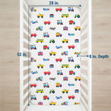Trains, Planes & Trucks 100% Cotton Flannel Fitted Crib Sheet