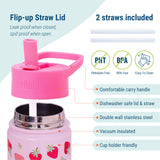 Strawberry Patch Steel Water Bottle