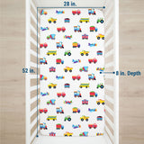 Trains, Planes & Trucks 100% Cotton Percale Fitted Crib Sheet