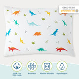Jurassic Dinosaurs 100% Cotton Percale Pillowcase