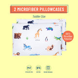 Wild Animals Microfiber Pillowcases - Toddler (2 pk)
