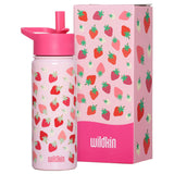 Strawberry Patch Steel Water Bottle