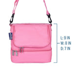 Flamingo Pink Two Compartment Lunch Bag