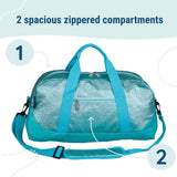 Blue Glitter Overnighter Duffel Bag