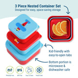 Trains, Planes & Trucks Nested Snack Containers