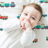 Transportation 100% Cotton Percale Fitted Crib Sheet