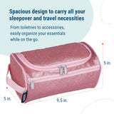 Pink Glitter Toiletry Bag