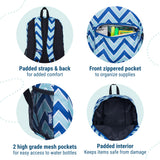 Chevron Blue 16 Inch Backpack