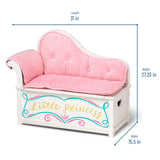 Princess Chaise Lounge w/ Storage - White