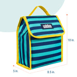 Blue Stripes Lunch Bag