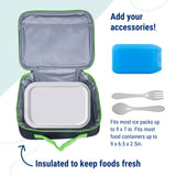 Rip-Stop Black/Green Lunch Box